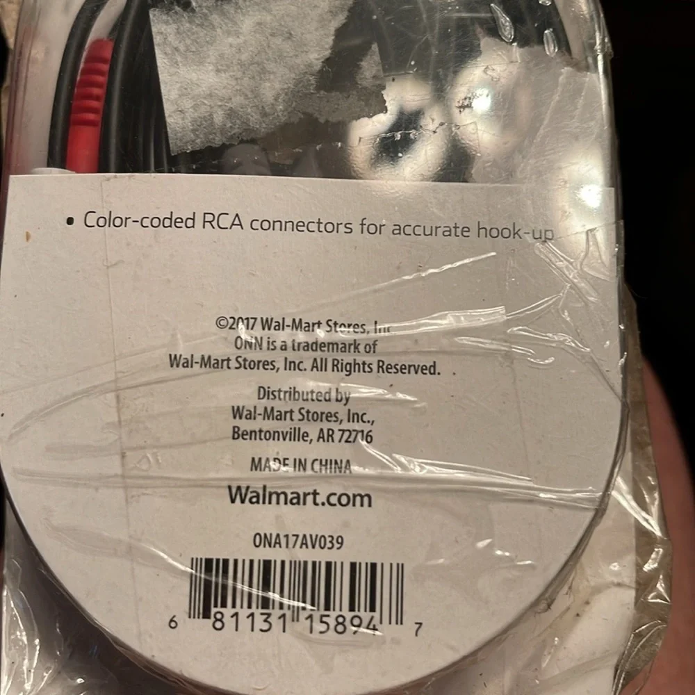 FLASH SALE!COMPOSITE A/V CABLE COLOR CODED 6 FOOT NWOT